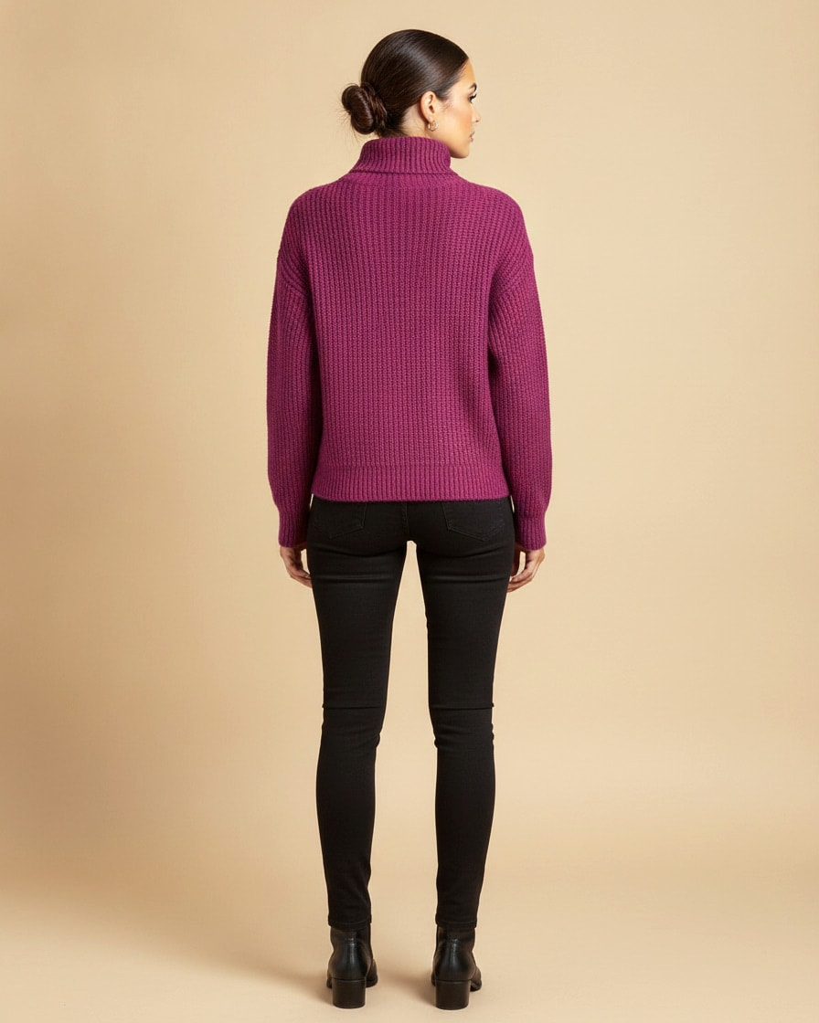 cable knit turtleneck jumper
