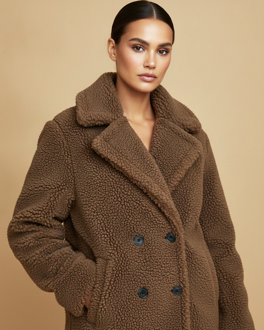 longline blended wool coat