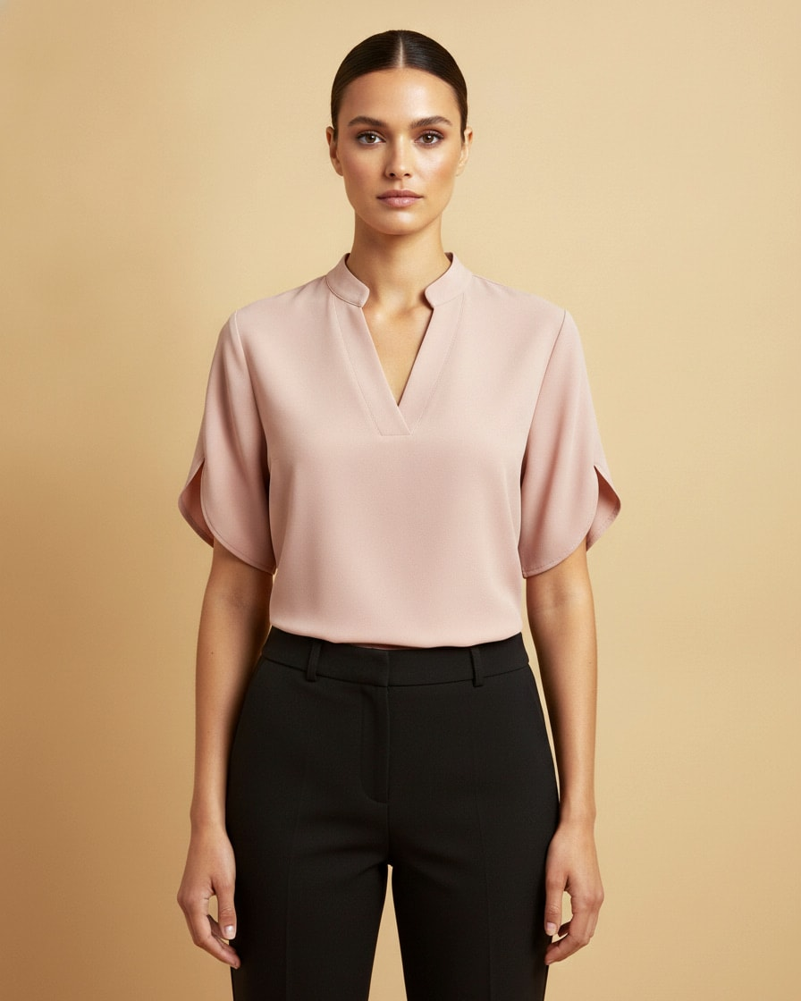 v neck chiffon blouse