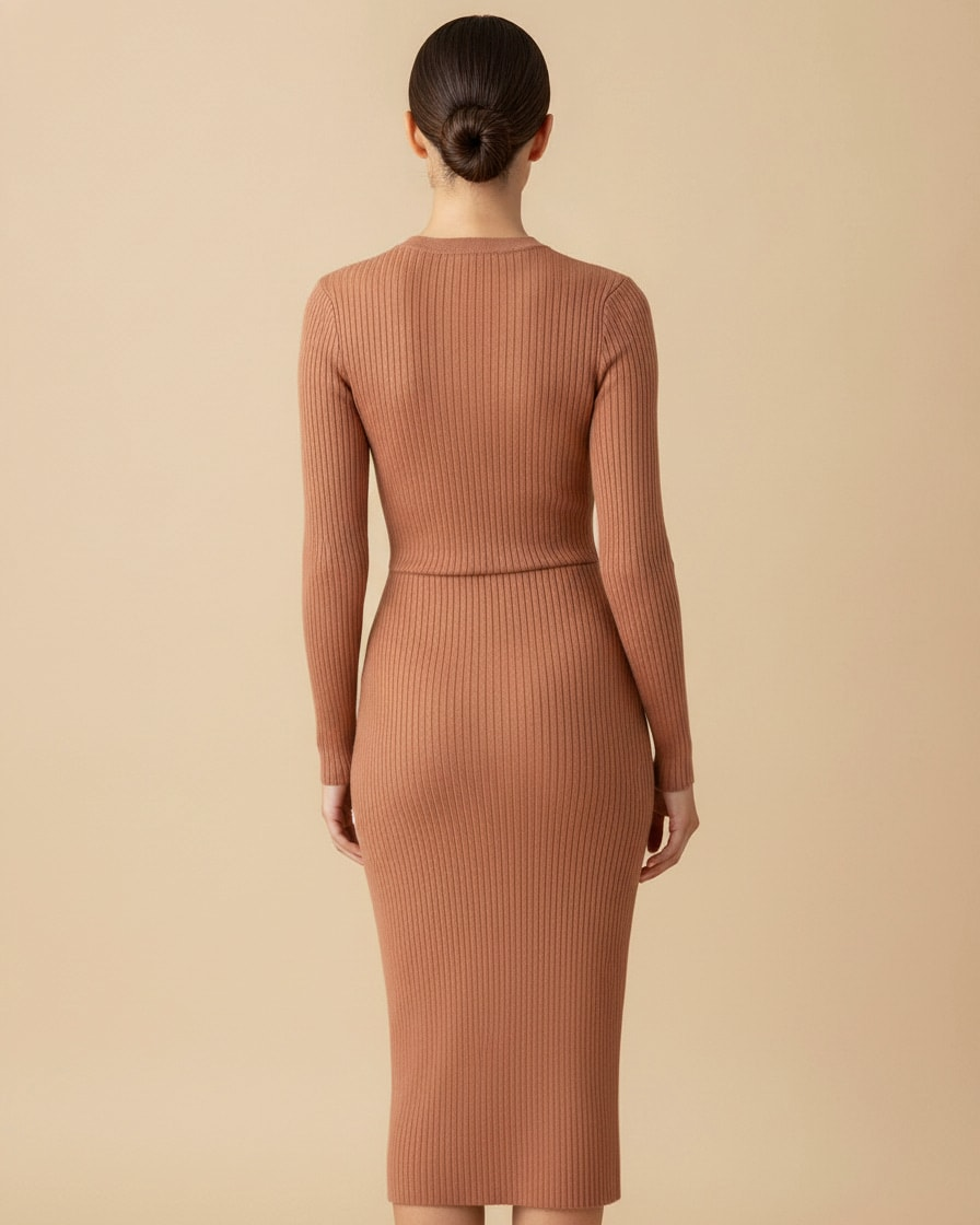 brushed knit midi skirt 26300