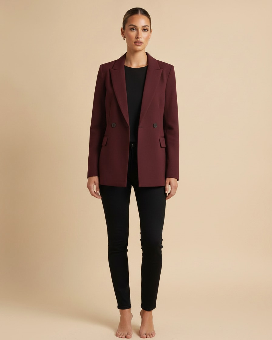 burgundy formal suit jacket 03600