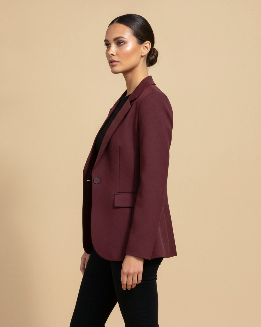 burgundy formal suit jacket 03600