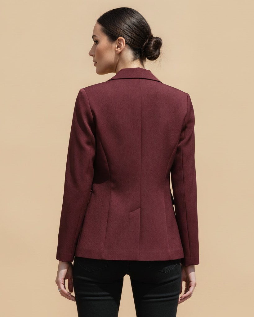 burgundy formal suit jacket 03600