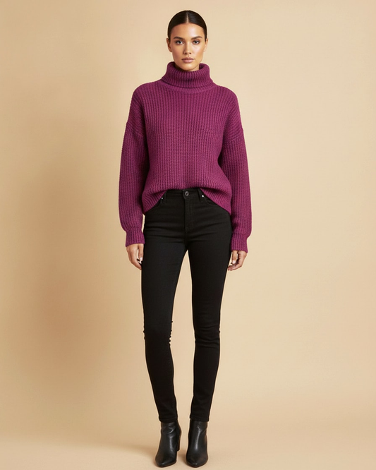 cable knit turtleneck jumper