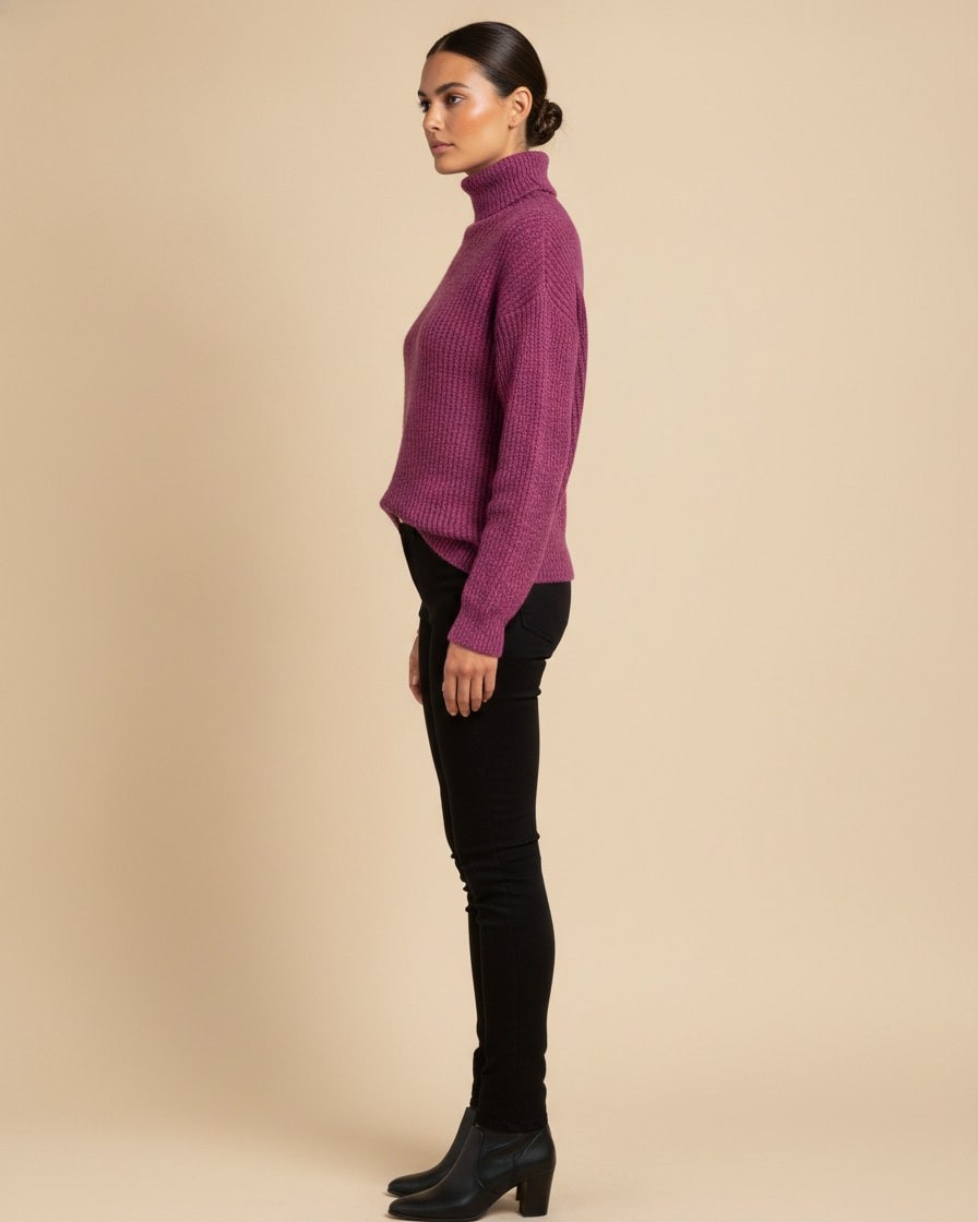cable knit turtleneck jumper