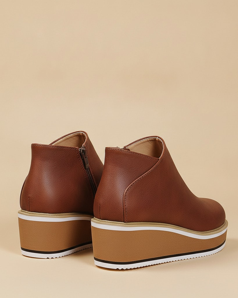 chunky block heel ankle boots