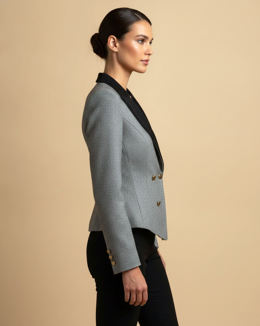 colour block cropped blazer 36800