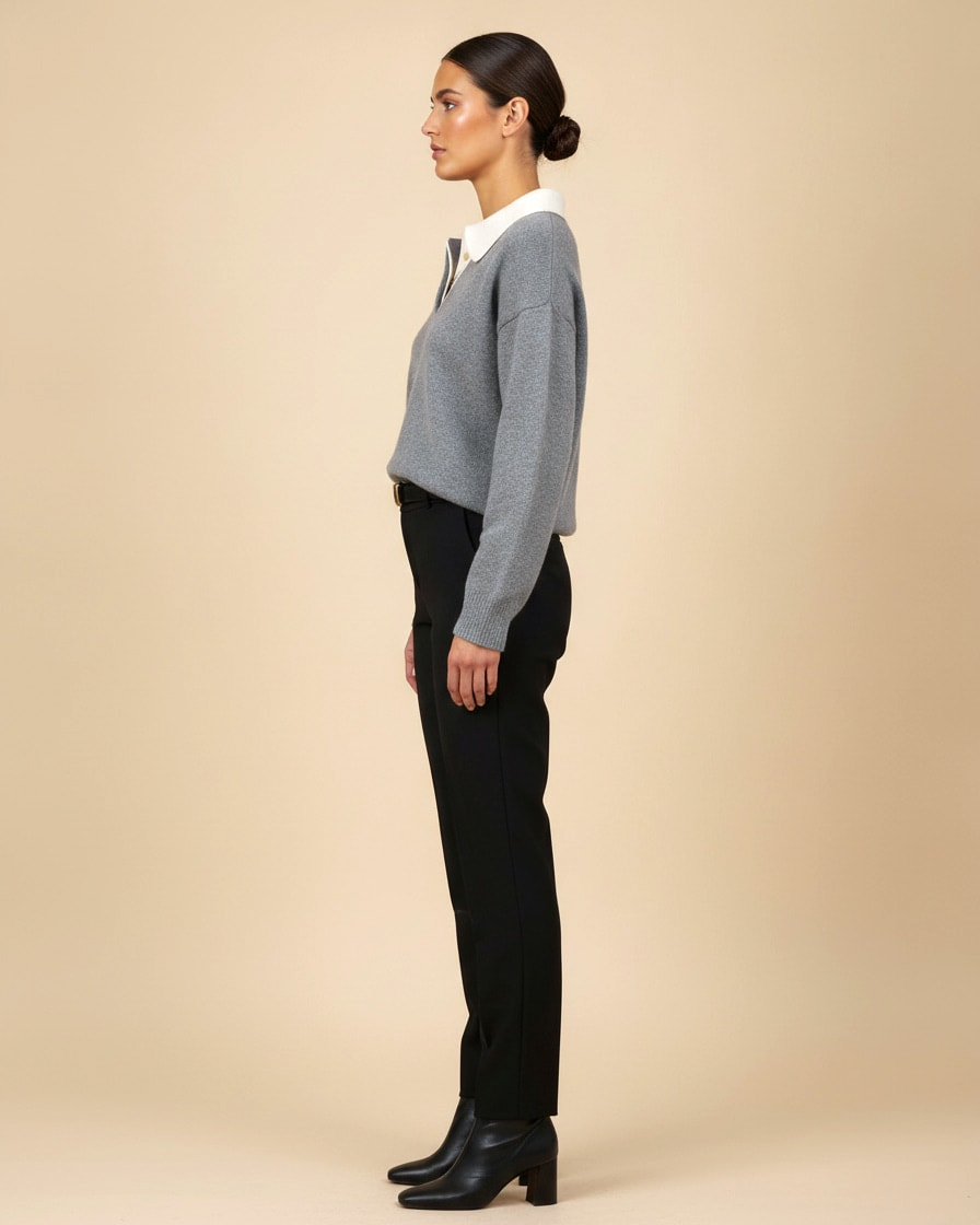 colour block polo jumper 31300
