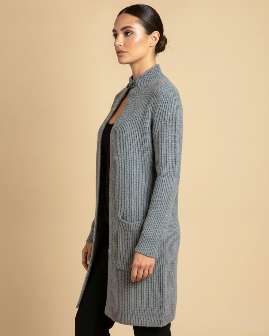 double pocket knit cardigan