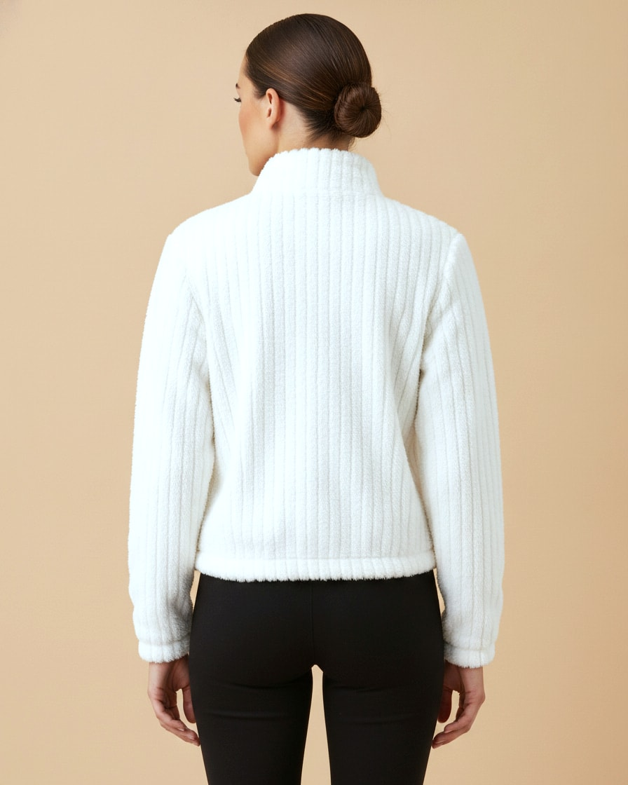 double sided zip up cardigan 03500