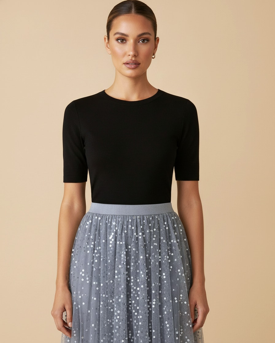 draped waisted line maxi skirt 27100