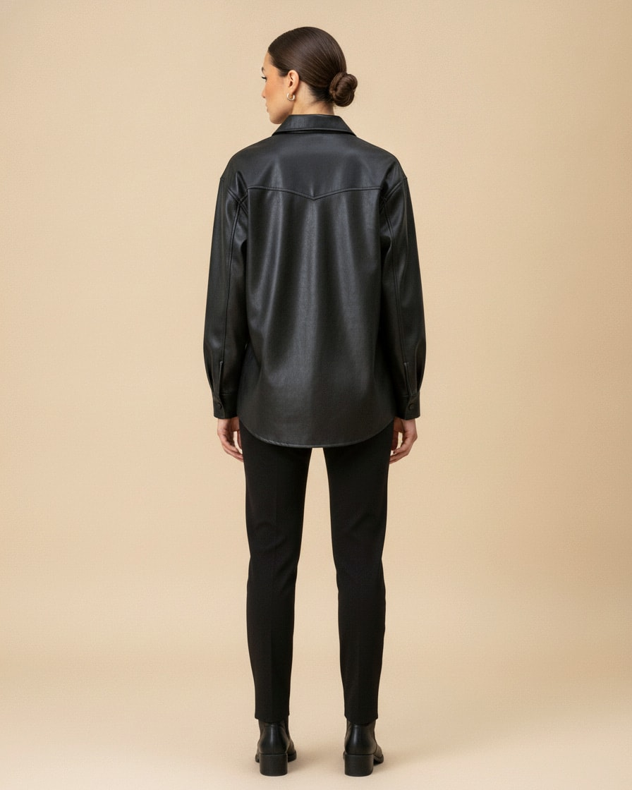faux leather moto jacket