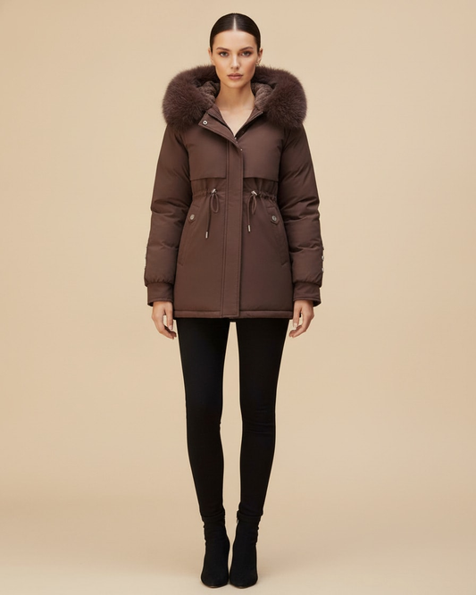 fitted padded down coat 30100