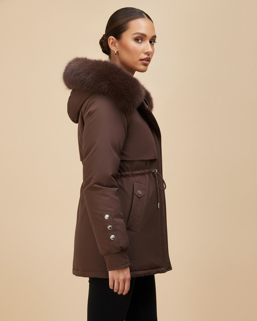 fitted padded down coat 30100