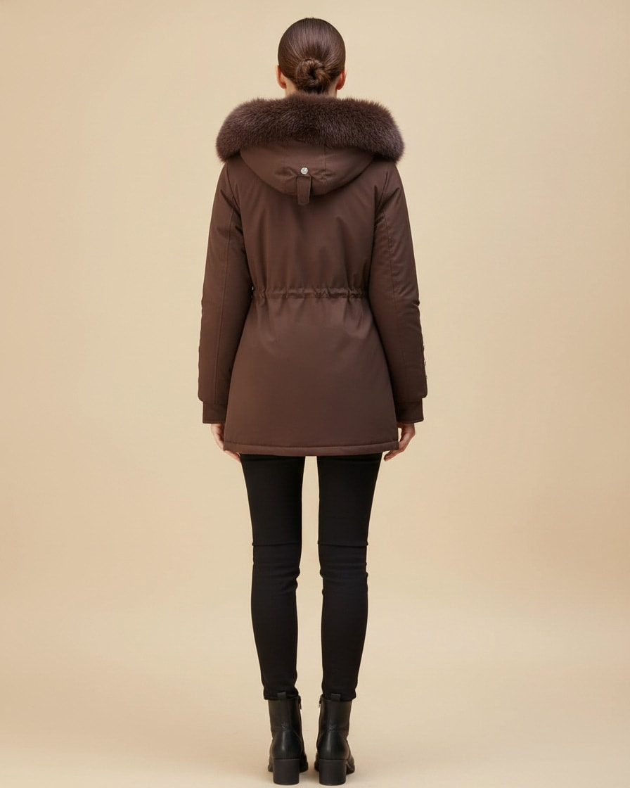 fitted padded down coat 30100
