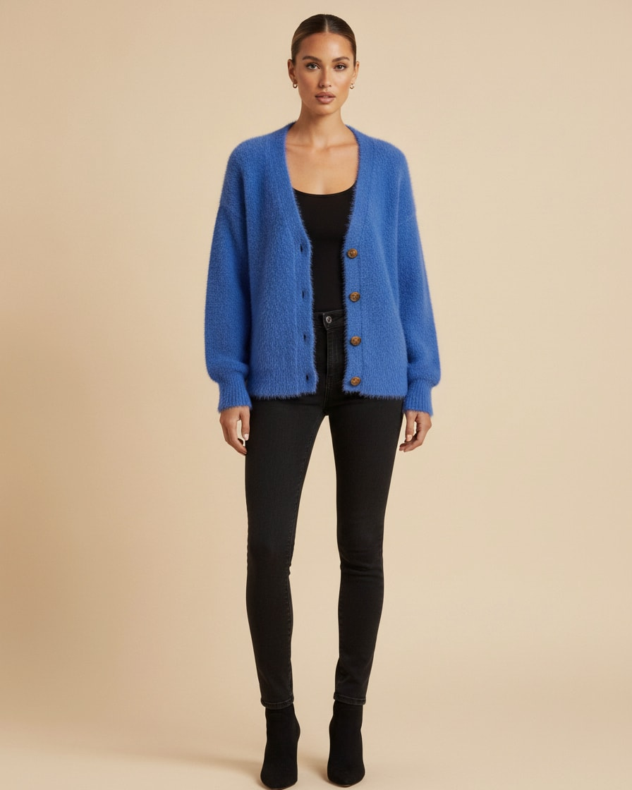 floral lace turtleneck sweater coat 08300