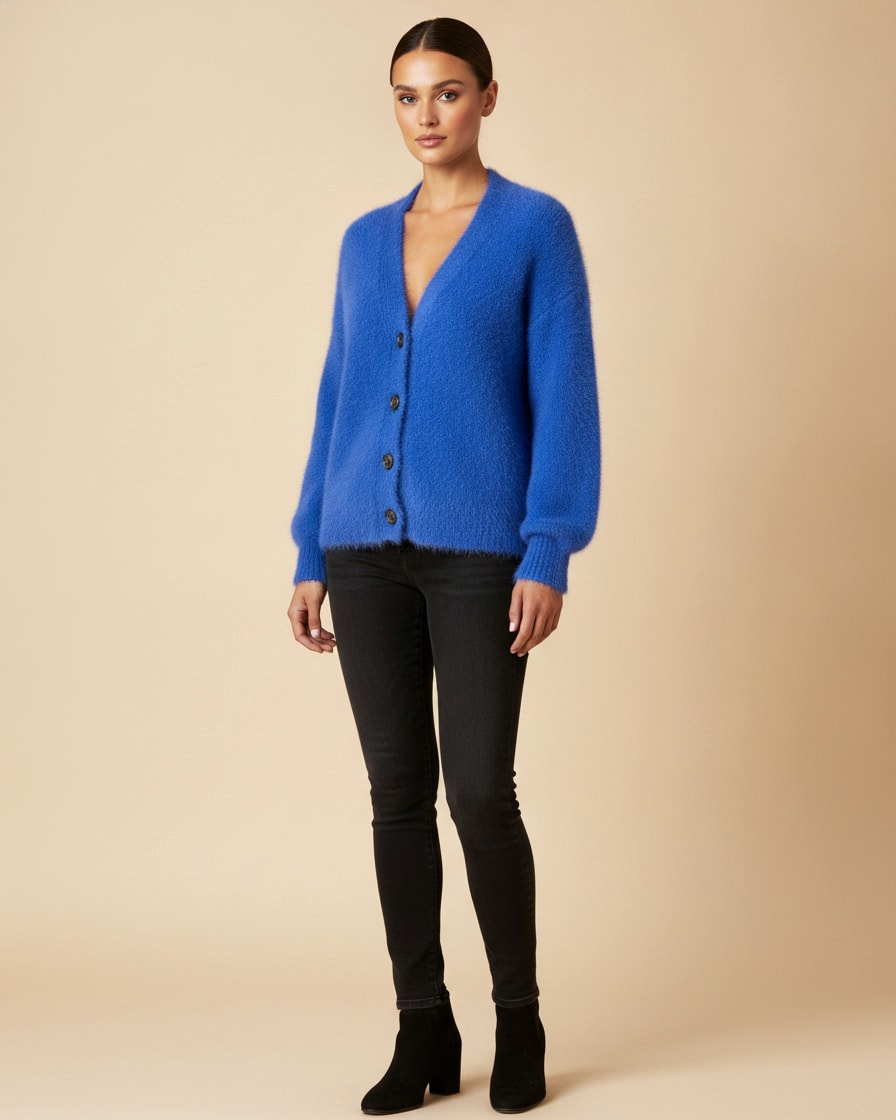 floral lace turtleneck sweater coat 08300