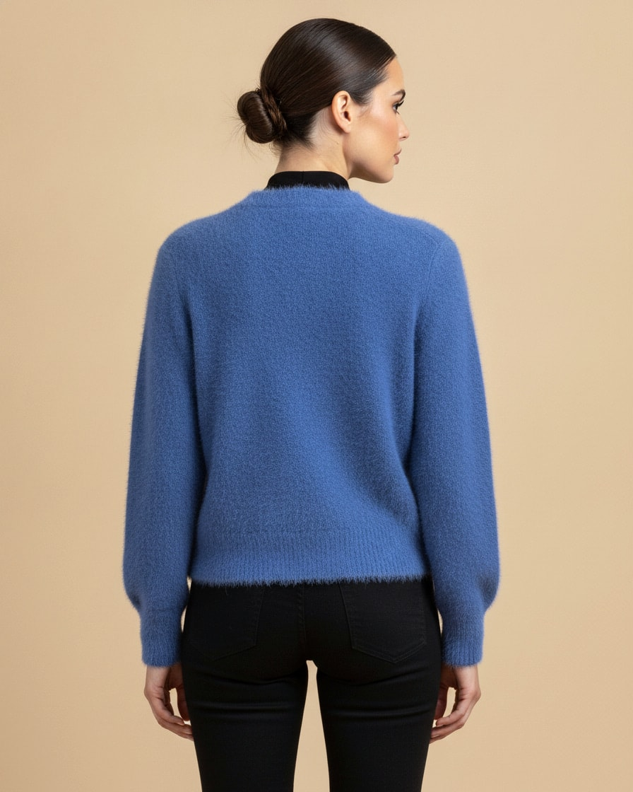 floral lace turtleneck sweater coat 08300