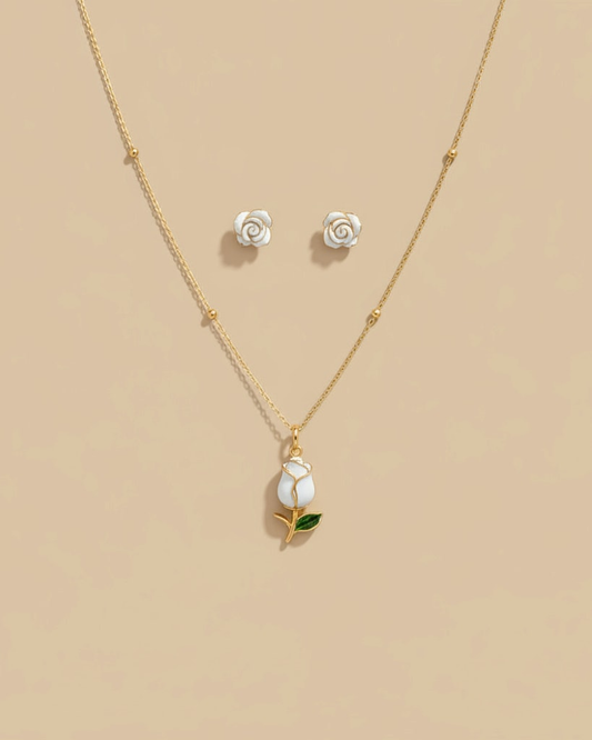 gold tone enamel tulip flower jewelry 97057
