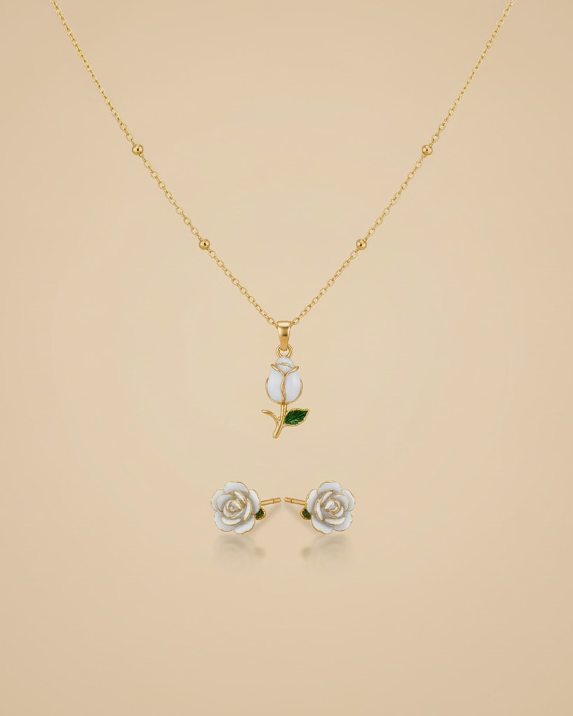 gold tone enamel tulip flower jewelry 97057