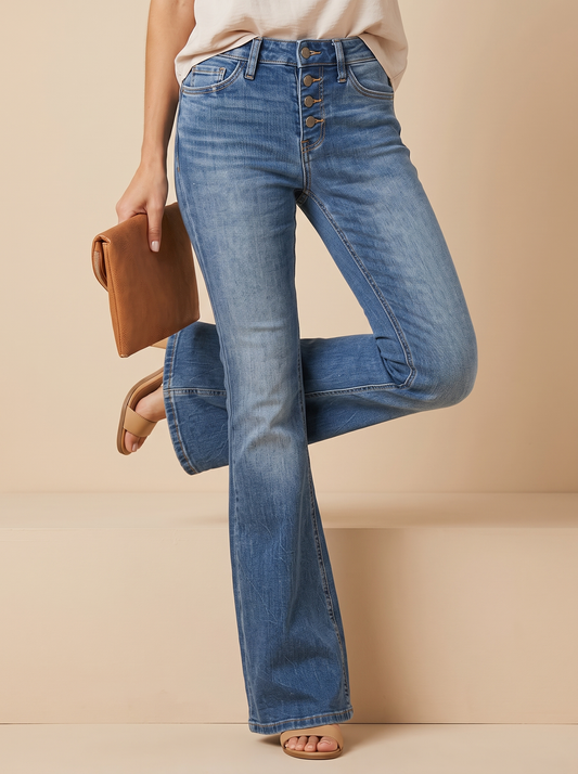 High-Waist Flare Jeans — Velora