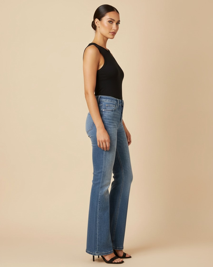 high waist flare jeans