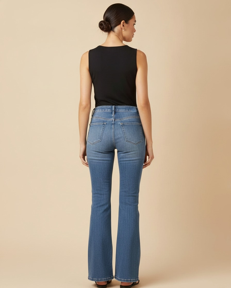 high waist flare jeans