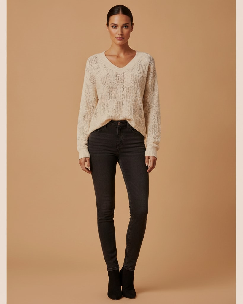 hollow out lace up knitted 32100
