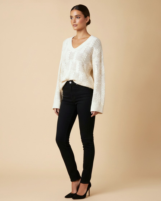 hollow out lace up knitted 32100
