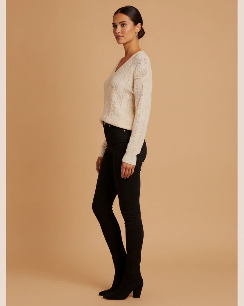 hollow out lace up knitted 32100