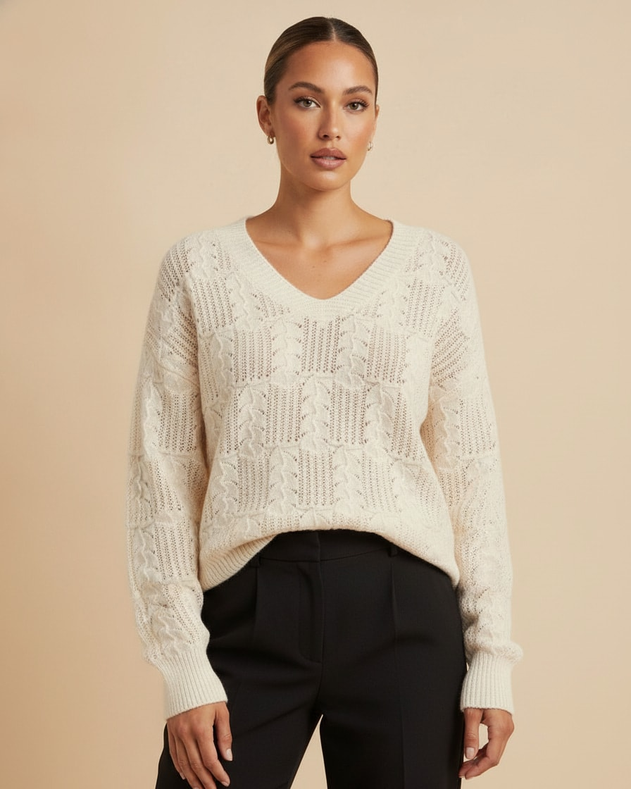 hollow out lace up knitted 32100