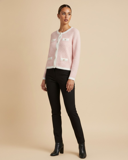 knitted jacket neck sweater cardigan 49696