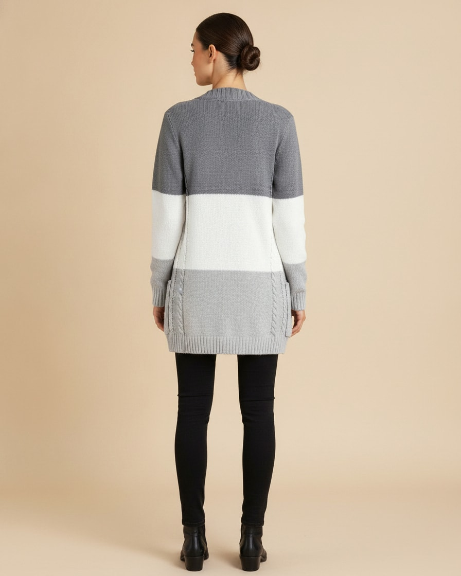 knitted sweater cardigan buttons 00672