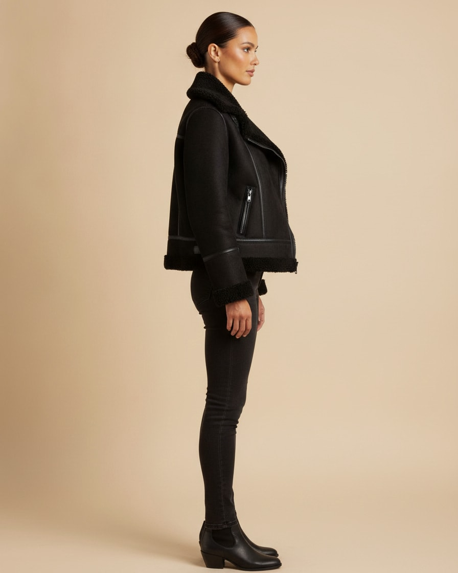 lapel jacket suede lamb wool 15500
