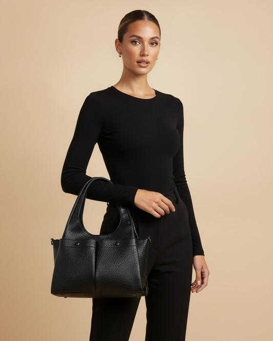 large capacity soft leather shoulder bag 29700