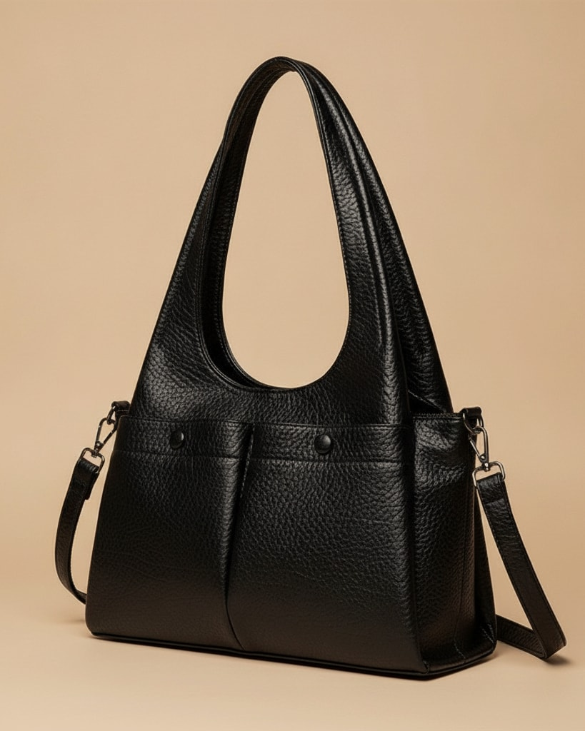 large capacity soft leather shoulder bag 29700