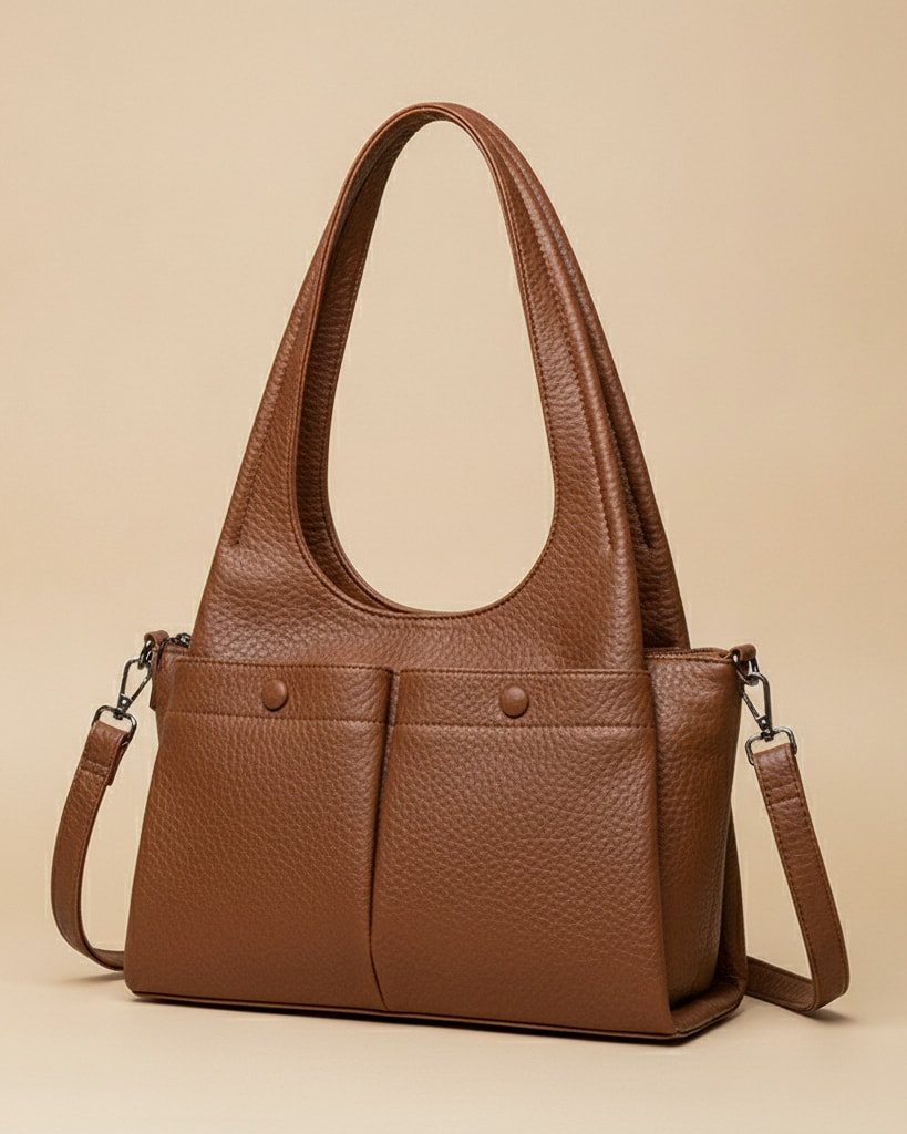 large capacity soft leather shoulder bag 29700