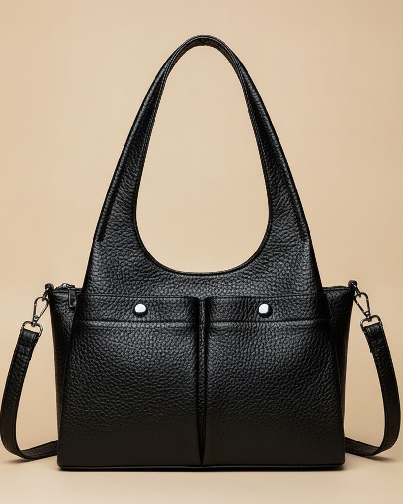 large capacity soft leather shoulder bag 29700