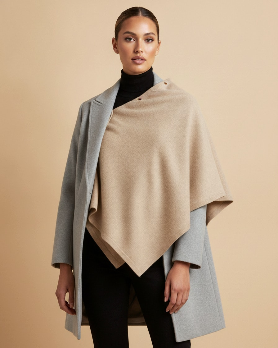 large shawl cotton cashmere cape 44194