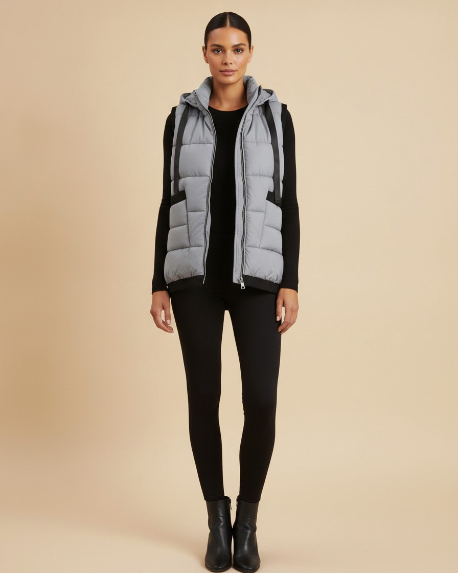 lightweight zip up vest jacket 34000