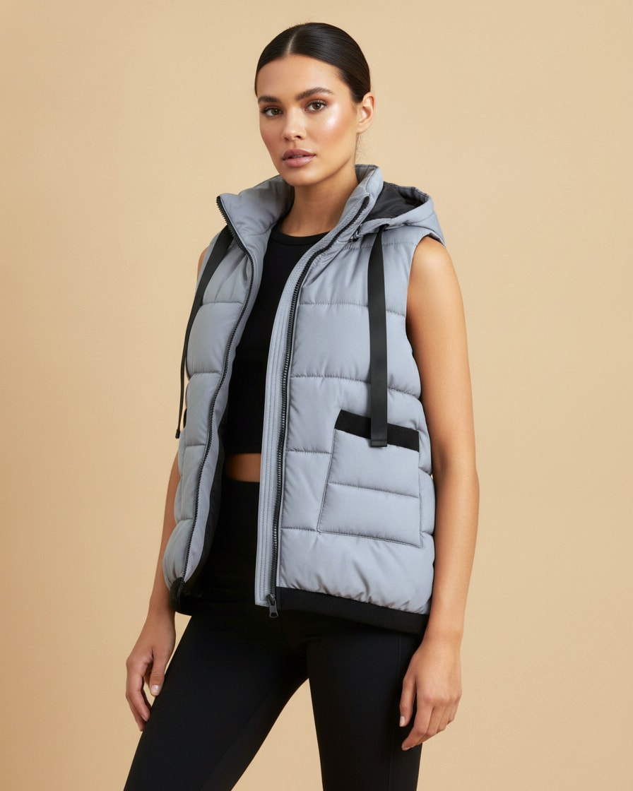 lightweight zip up vest jacket 34000
