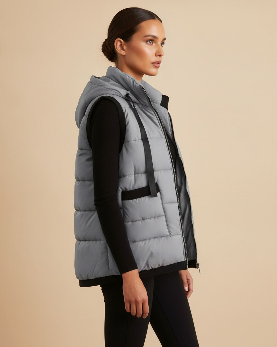 lightweight zip up vest jacket 34000