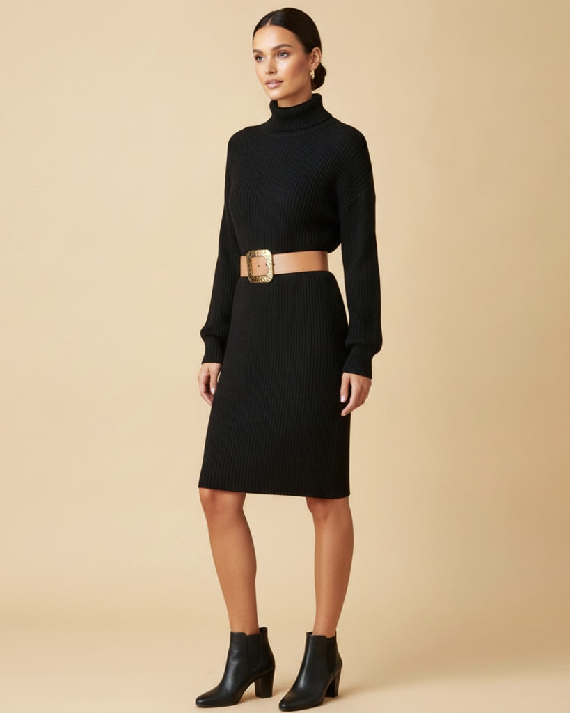 long pullover knitted sweater dress 65952