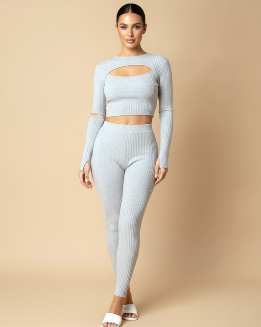 long sleeve blouse leggings suit 72032