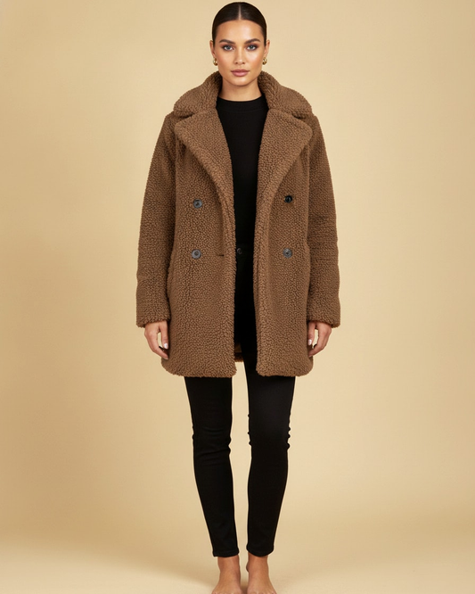 longline blended wool coat