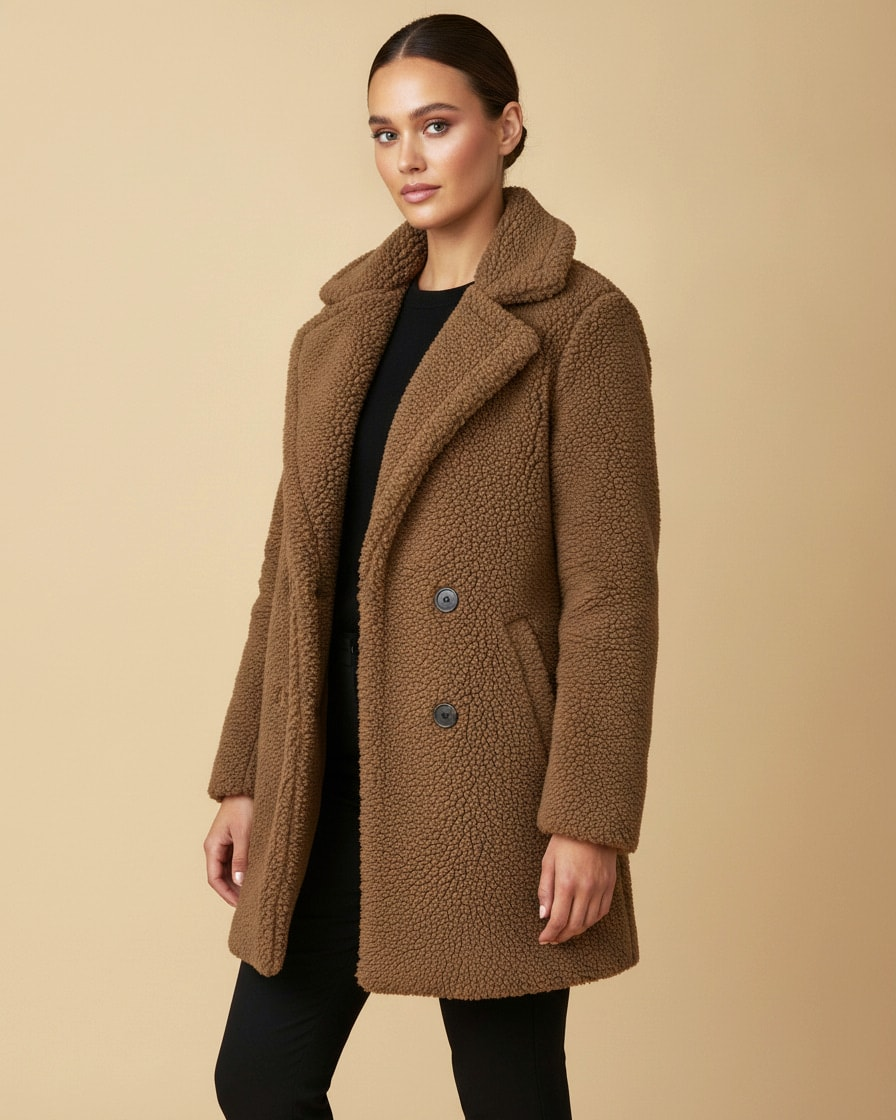 longline blended wool coat