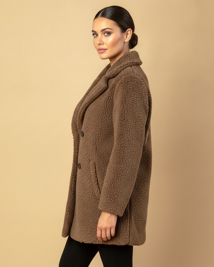longline blended wool coat