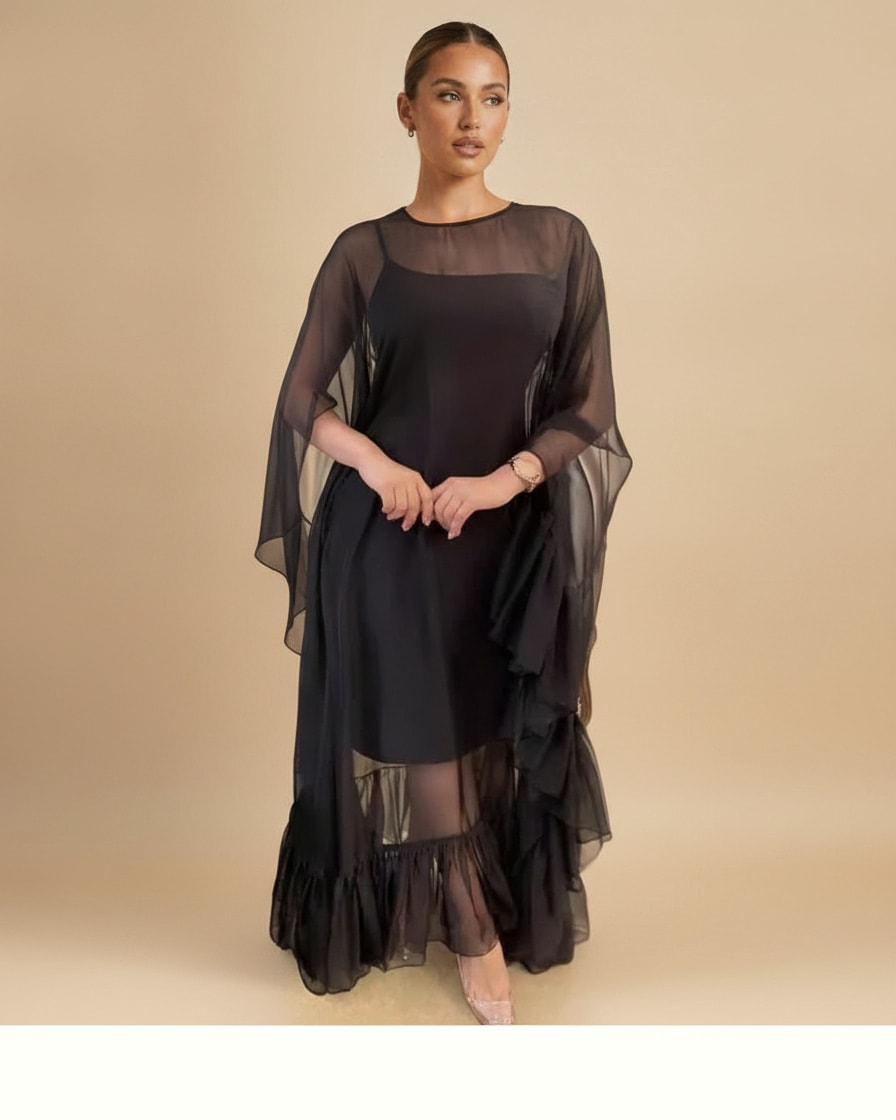 mesh wrap dress 34500