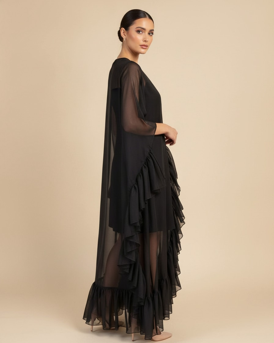 mesh wrap dress 34500