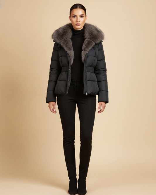 mid length padded coat 37600